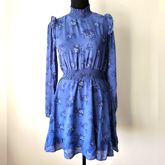 Floral Print Ruffled Mini Dress - Picture 5 of 13